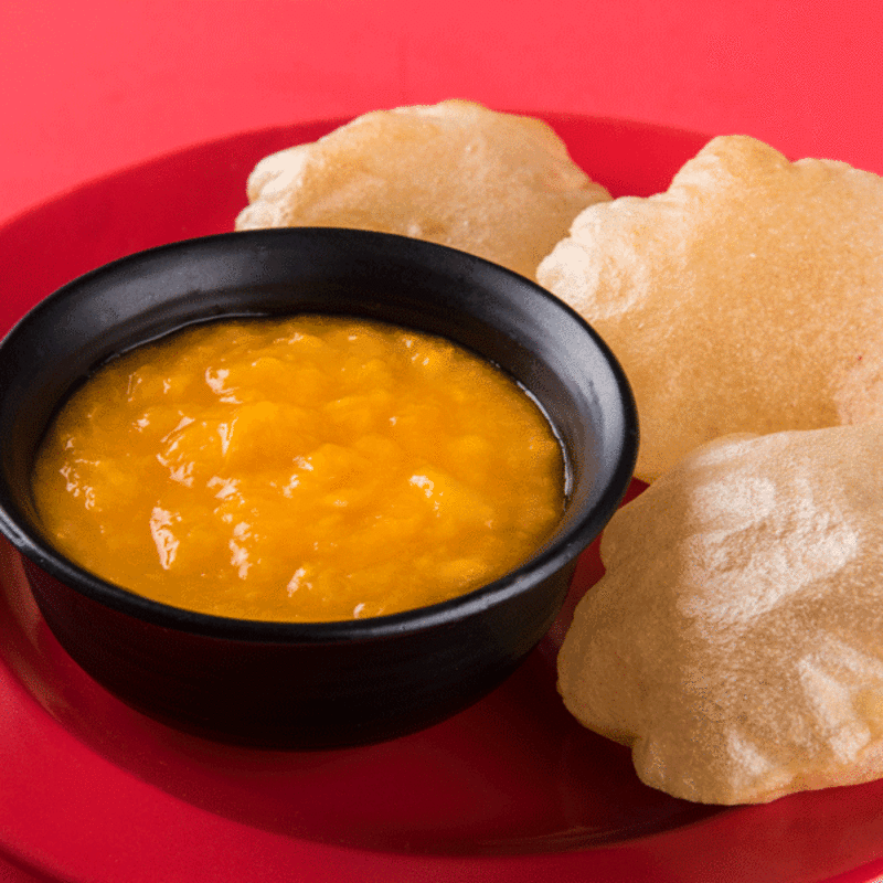 Poori with Aamras